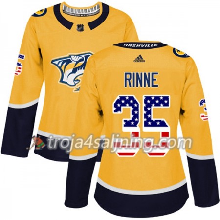 Nashville Predators tröja Pekka Rinne 35 Adidas 2017-2018 Guld USA Flag Fashion Authentic - Dame NHL Tröjor Nashville Predators tröja Pekka Rinne 35 Adidas 2017-2018 Guld USA Flag Fashion Authentic - Dame NHL Tröjor